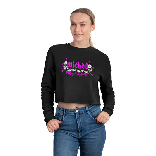 Play Hard / Hot Pink/ WCI Women's Cropped Sweatshirt