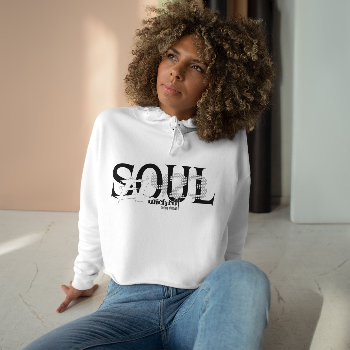 EL423 Soul /Black/Crop Hoodie