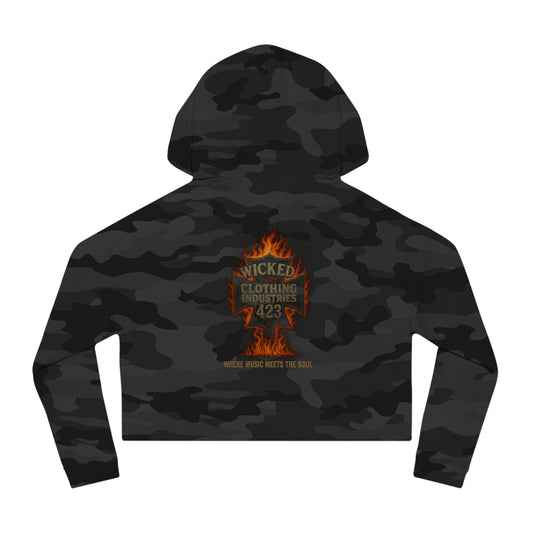 WCI IRON CROSS 423 /Women’s Cropped Hooded Sweatshirt