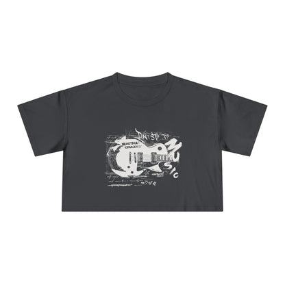 Beautiful Crazy 4/ Music / White /Wicked Clothing Industries / Women's Crop Tee