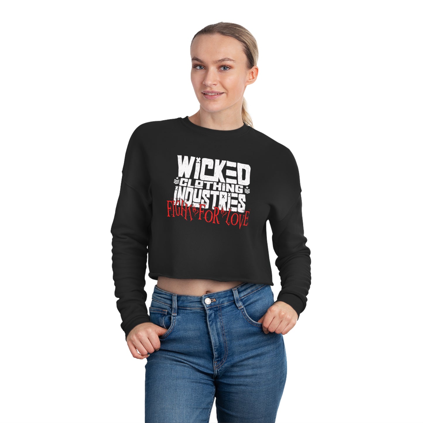 Fight For Love /Women's Cropped Sweatshirt