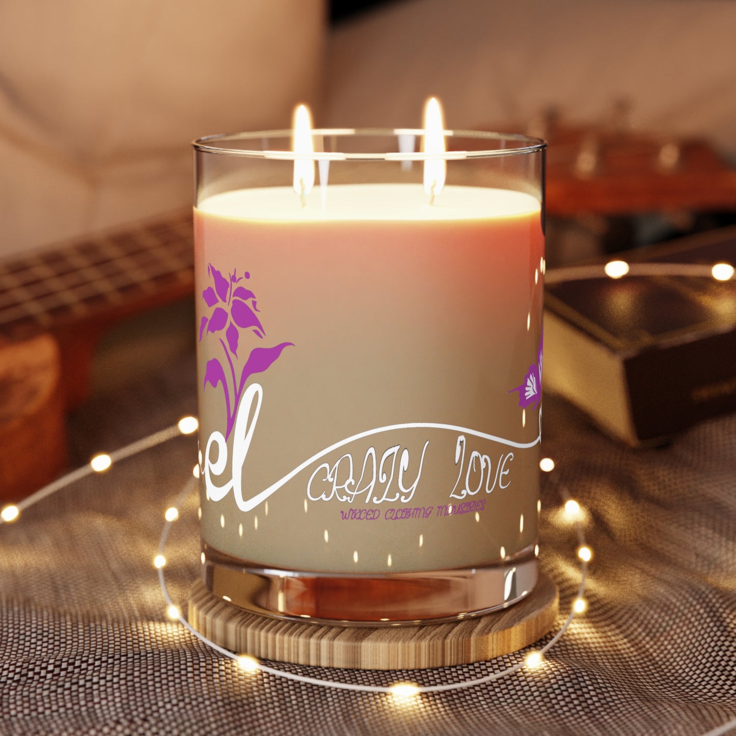 EL423 Crazy Love /on Glass /Scented Candle