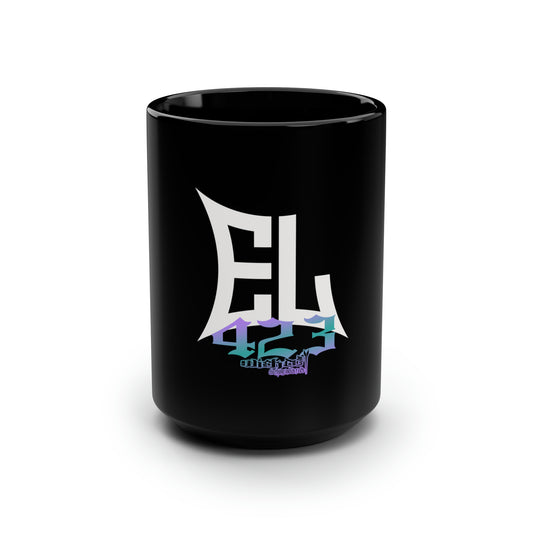 EL423 Bold Purple Teal /Black Mug, 15oz