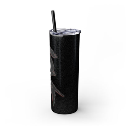 EL423 Wicked Love Red/White / Skinny Tumbler with Straw, 20oz