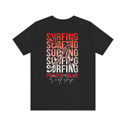 Pacific Blue Surf Shop Red/White Surf 2  /WCI  Short Sleeve Tee