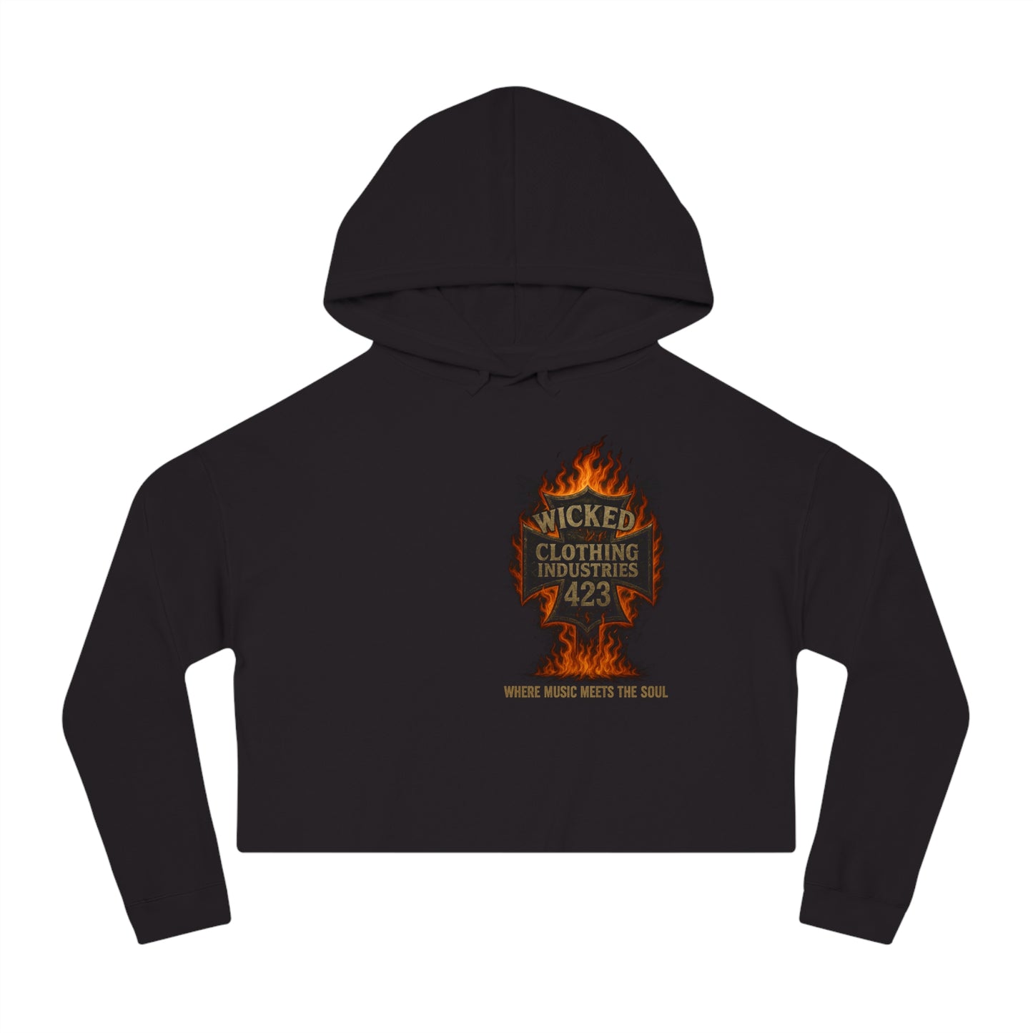 WCI IRON CROSS 423 /Women’s Cropped Hooded Sweatshirt