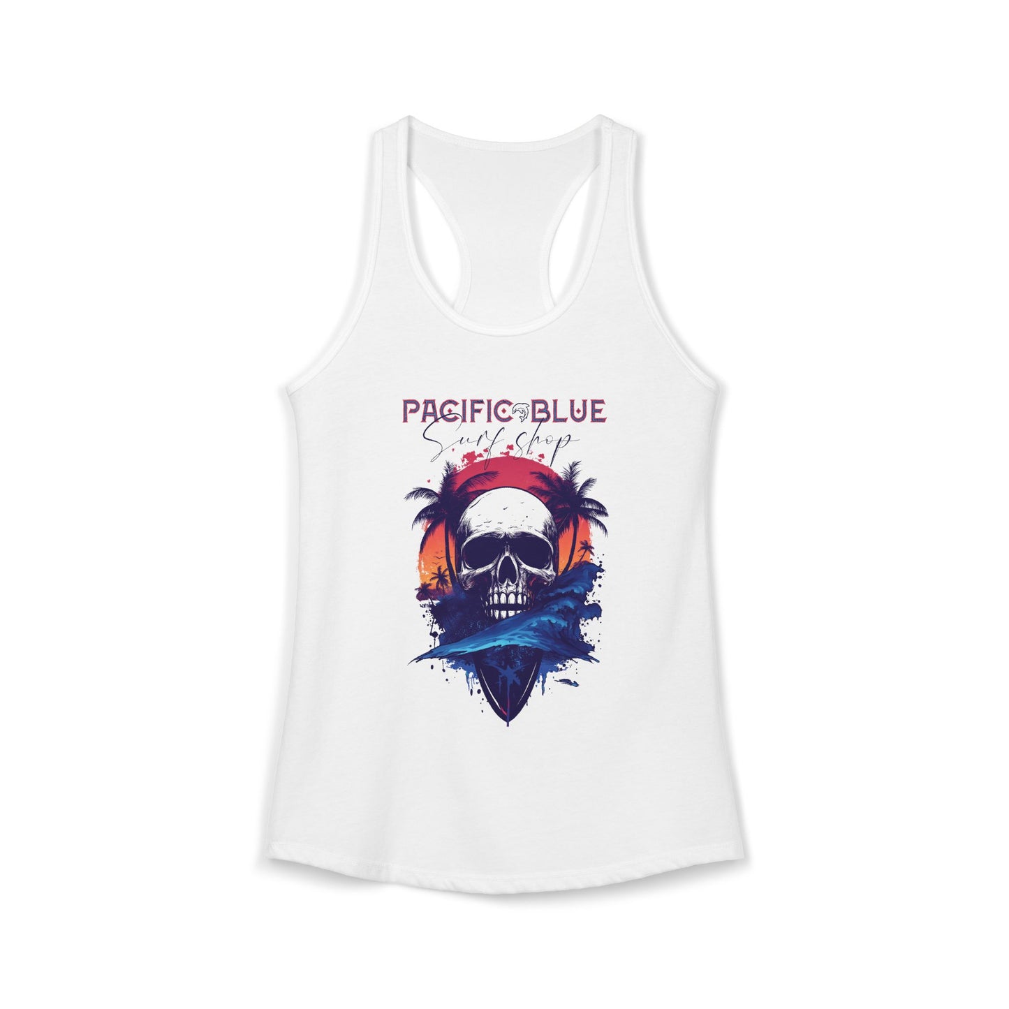 Soul Island 1 /Pacific Blue Surf Shop / Women's  Racerback Tank