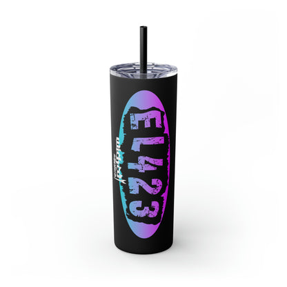 EL 423 Alternative /Berry Color/ Skinny Tumbler with Straw, 20oz