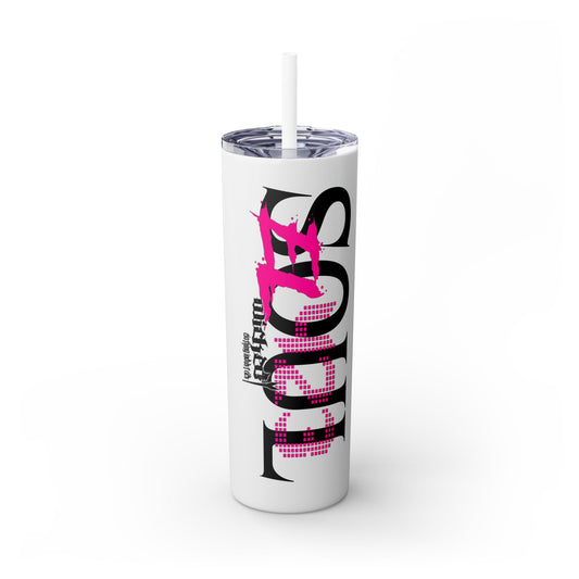 EL423 Soul Hot Pink/ Skinny Tumbler with Straw, 20oz