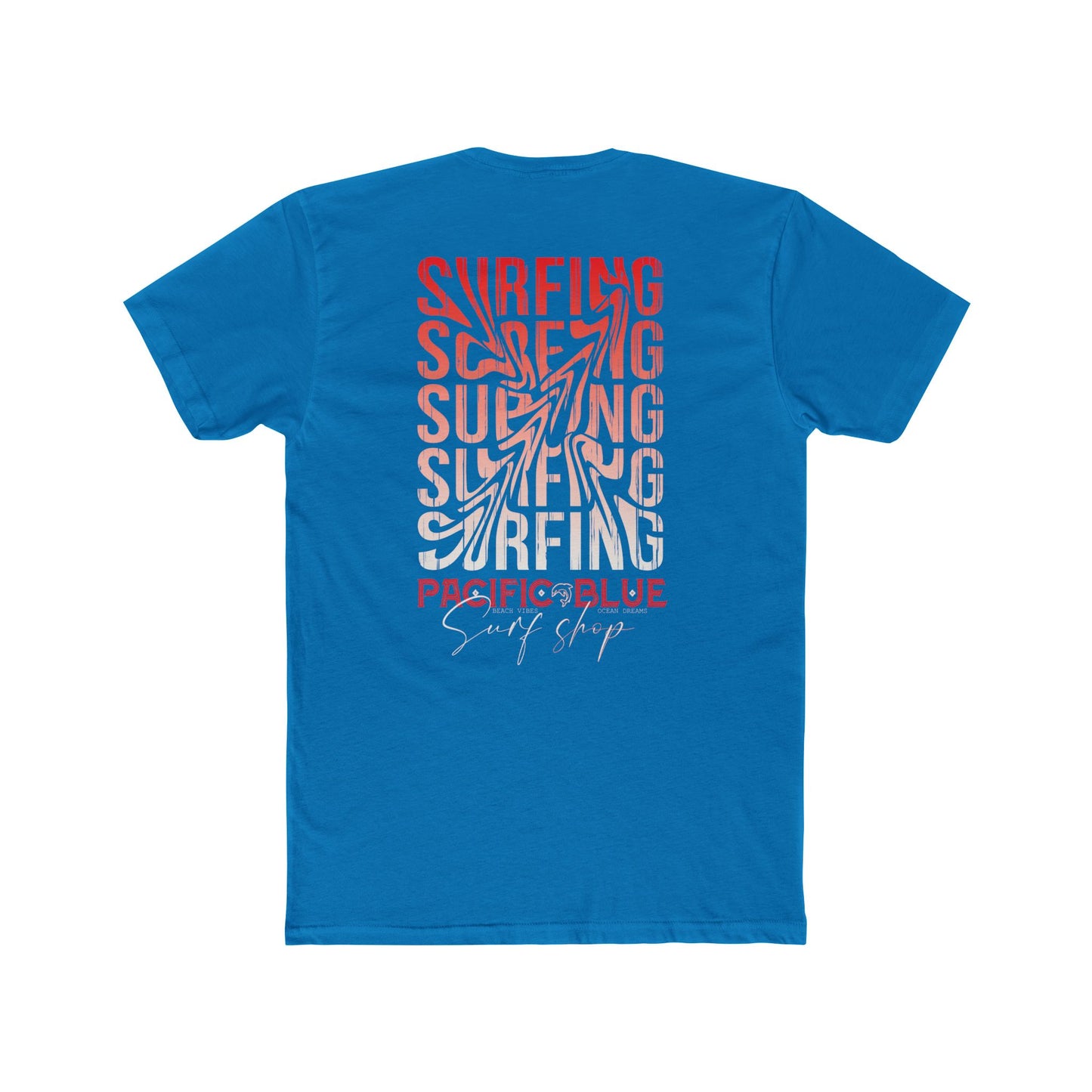 Pacific Blue Surf Shop 3 with Surfing 3 On Back / Surfing on Back  / WCI Tee