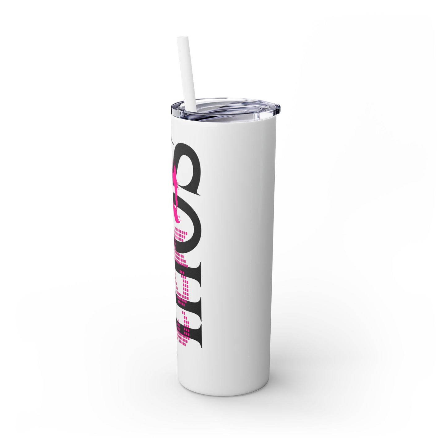 EL423 Soul Hot Pink/ Skinny Tumbler with Straw, 20oz