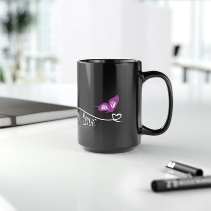 EL423 Crazy Love /Black Mug, 15oz