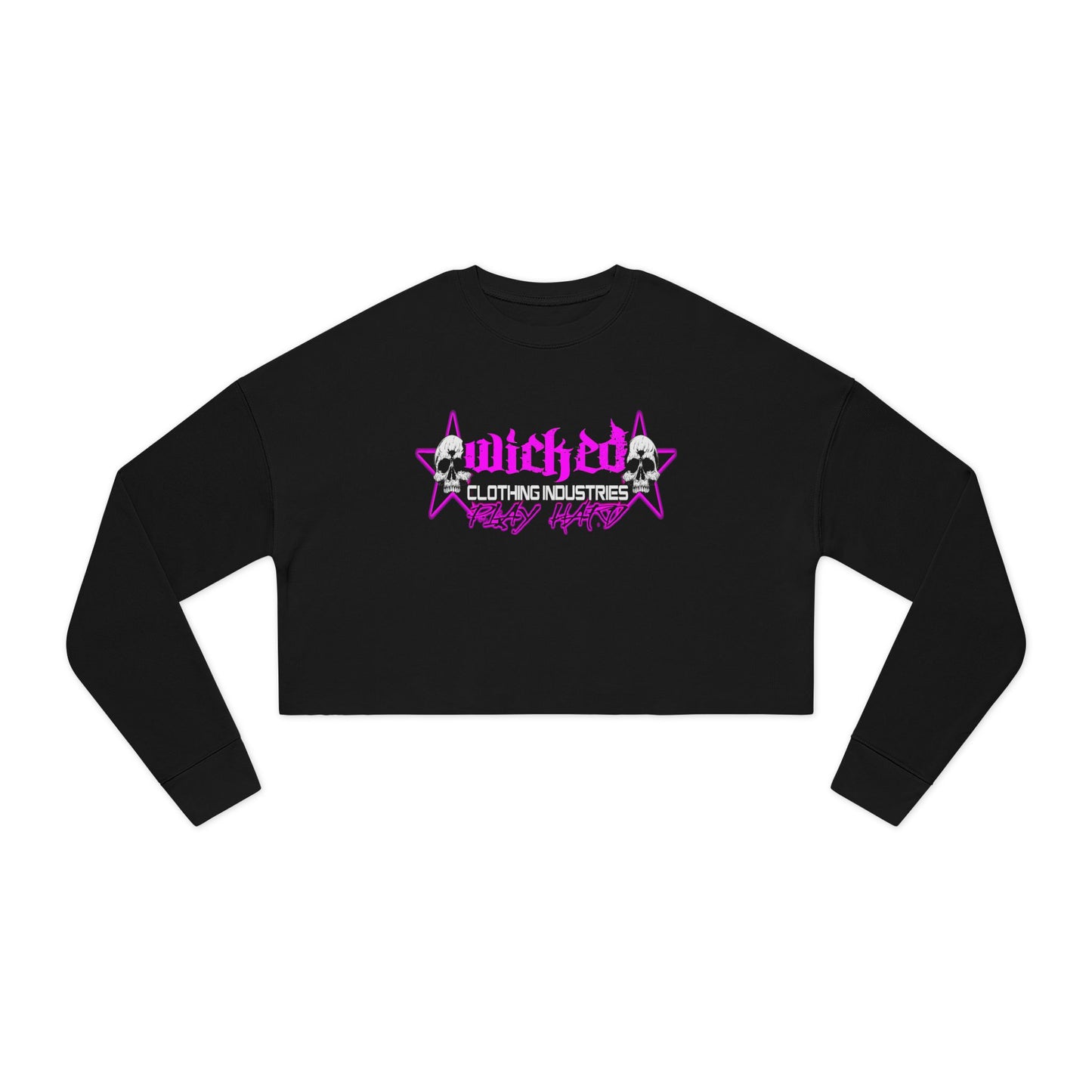 Play Hard / Hot Pink/ WCI Women's Cropped Sweatshirt