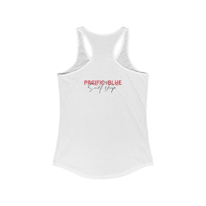Pacific Blue Surf Shop/ Red /WCI   Racerback Tank Top