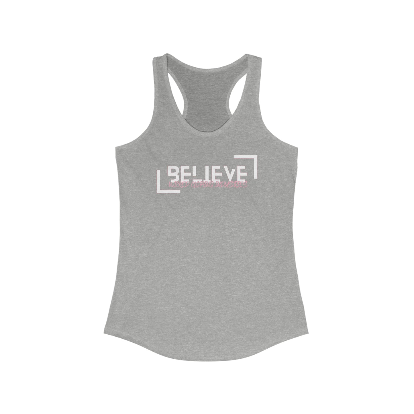 Believe 3 Soft Pink E.L. /Women's  Racerback Tank Top