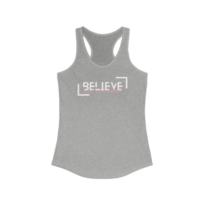 Believe 3 Soft Pink E.L. /Women's  Racerback Tank Top