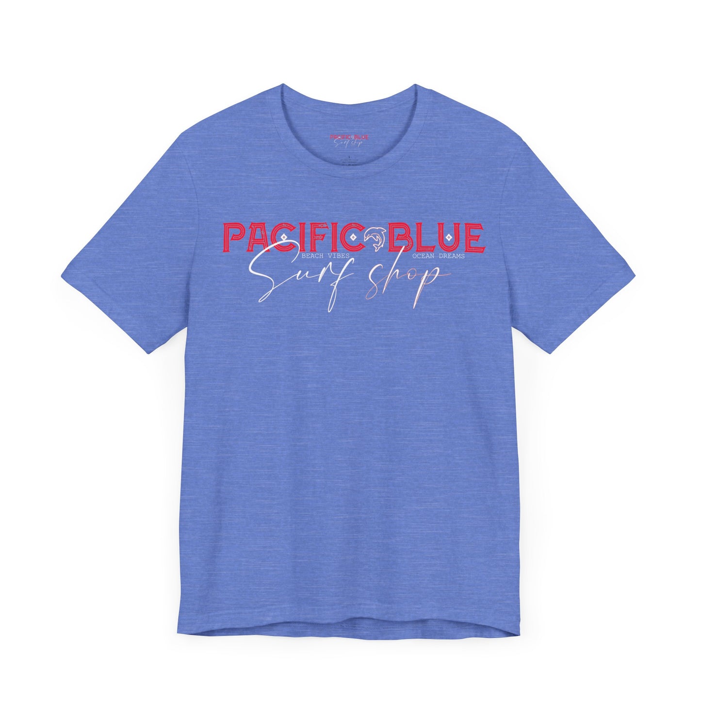Pacific Blue Surf Shop Red/White Surf 2  /WCI  Short Sleeve Tee