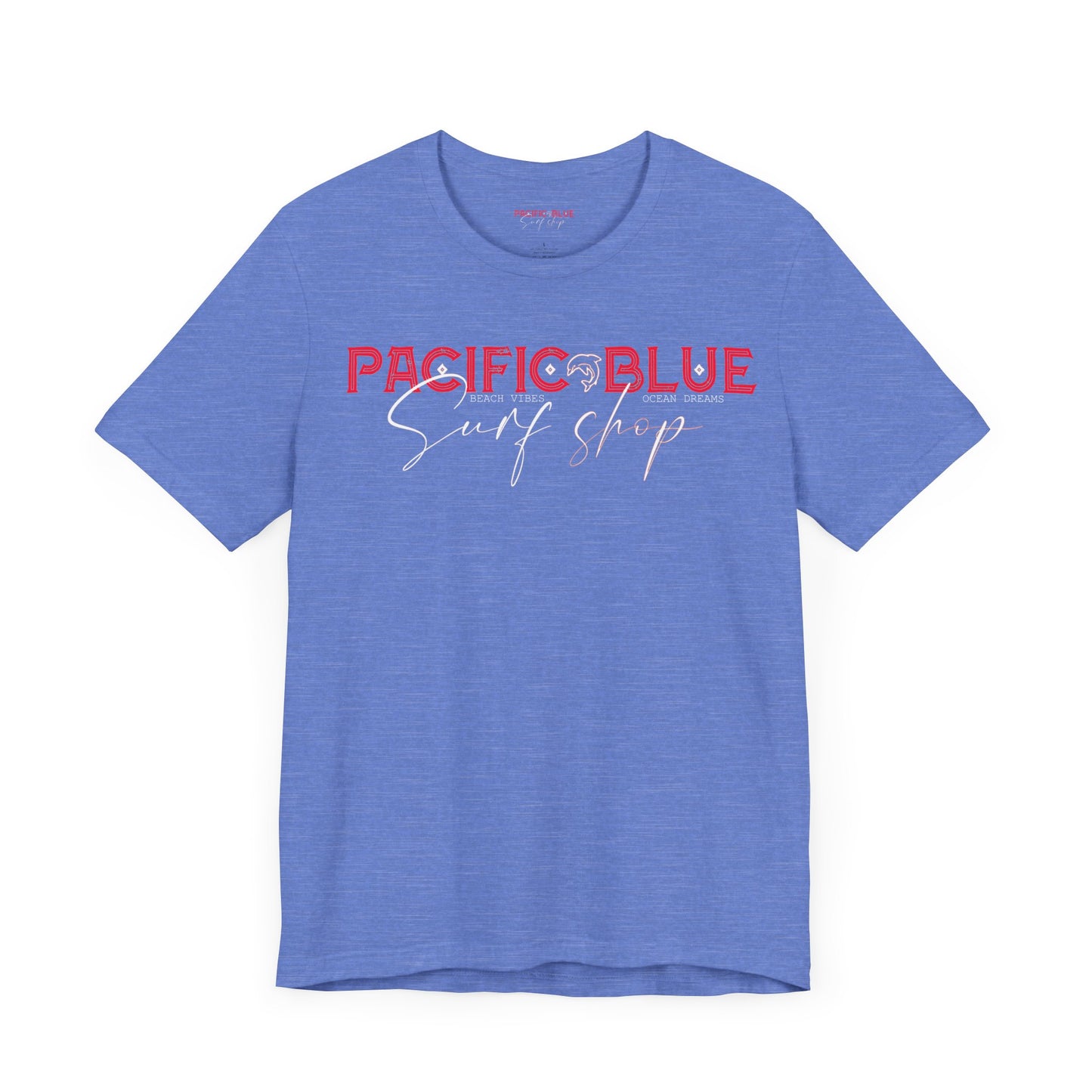 Pacific Blue Surf Shop Red/White Surf 2  /WCI  Short Sleeve Tee