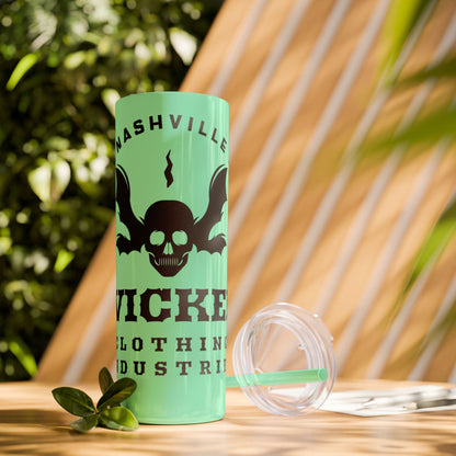 Wicked Nashville /Mint ( Shown)/ Skinny Tumbler with Straw, 20oz