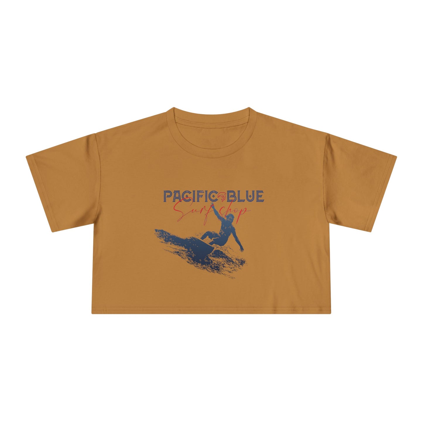 Ocean Breeze/ Pacific Blue Surf Shop/ Women's Crop Tee