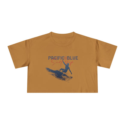 Ocean Breeze/ Pacific Blue Surf Shop/ Women's Crop Tee