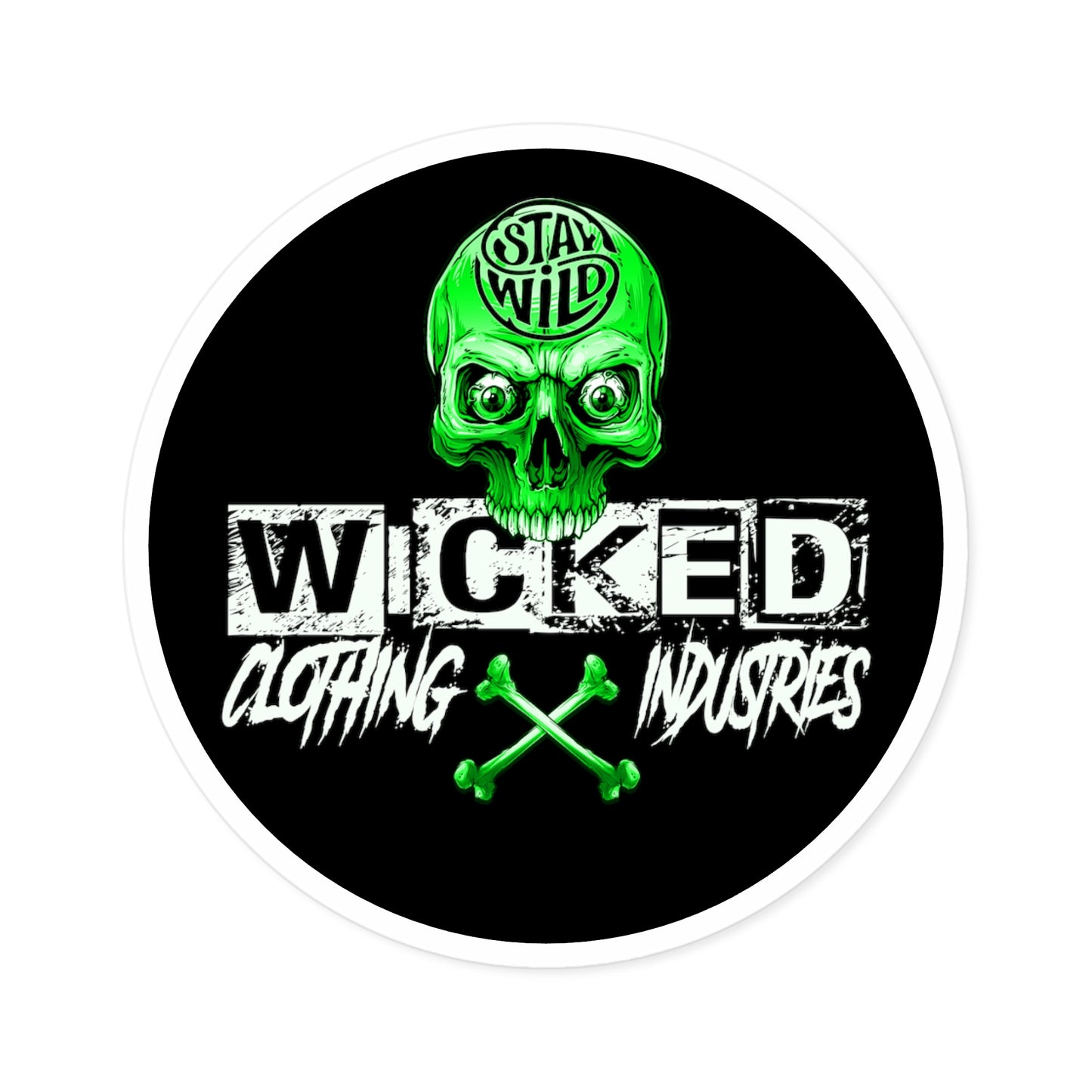 Stay Wild Neon Green WCI  Stickers, Indoor\Outdoor