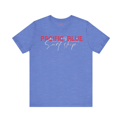 Pacific Blue Surf Shop Red/White Surf 2  /WCI  Short Sleeve Tee