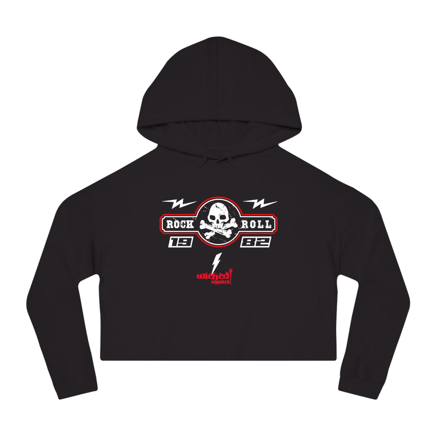 1982 Rock N Roll / Cropped Hoodie