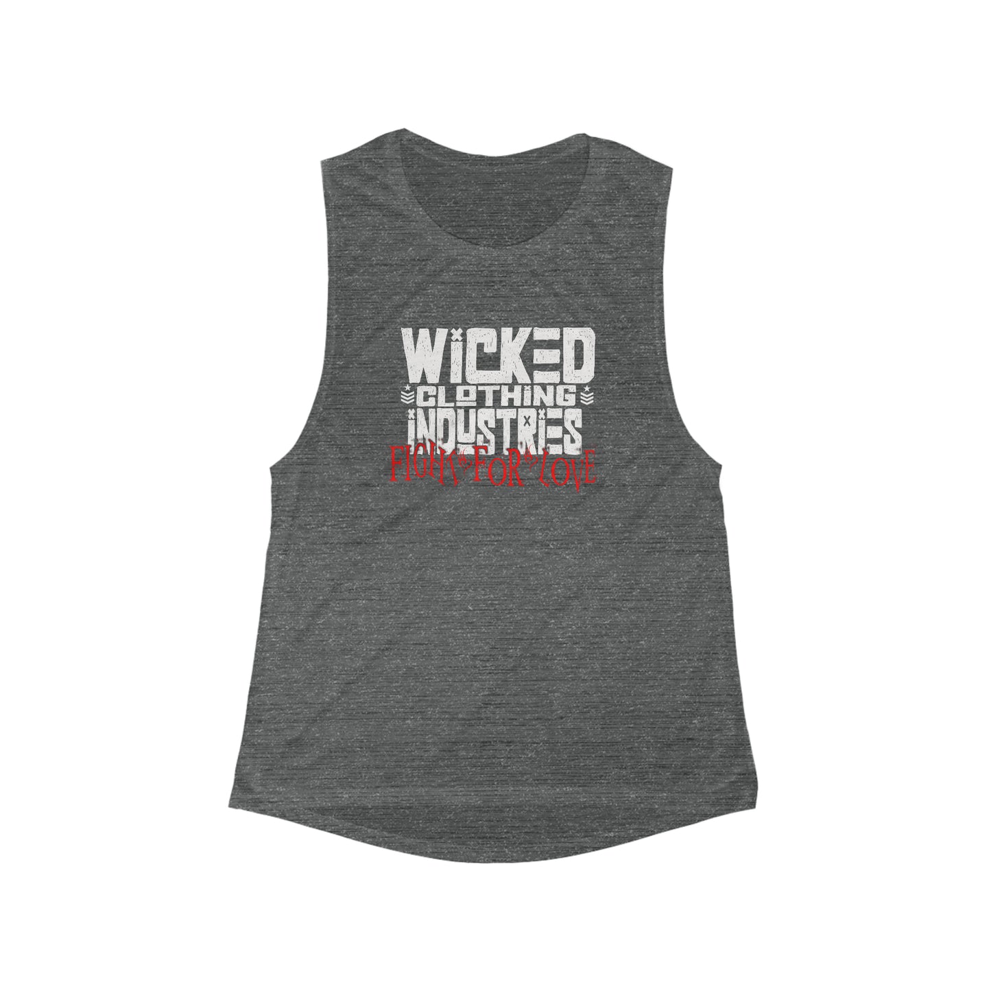 Fight For Love/ Flowy Scoop Muscle Tank Top