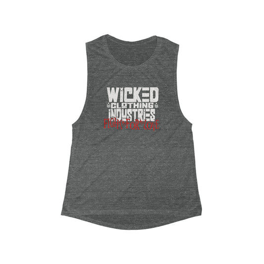 Fight For Love/ Flowy Scoop Muscle Tank Top