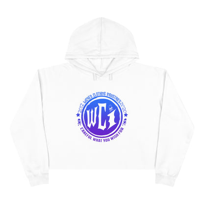 Careful What You Wish For/ Ocean Color/Crop Hoodie