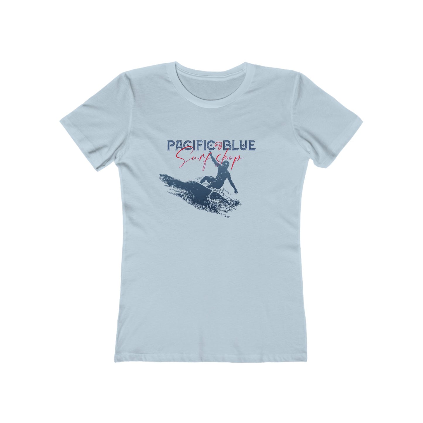 Ocean Breeze/Pacific Blue Surf Shop/ White Tee Shirt