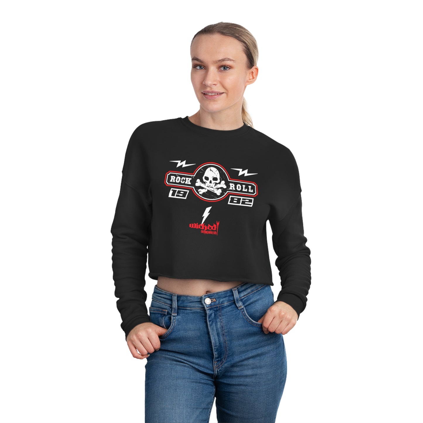 1982 Rock N Roll /Women's Cropped Sweatshirt