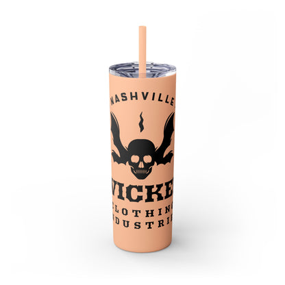 Wicked Nashville /Mint ( Shown)/ Skinny Tumbler with Straw, 20oz