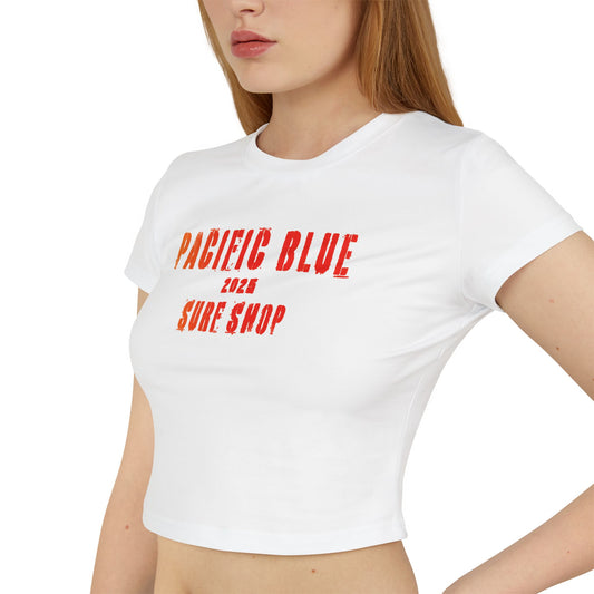 2025/ Pacific Blue Surf Shop/ Sunset Color / Women's Baby Tee