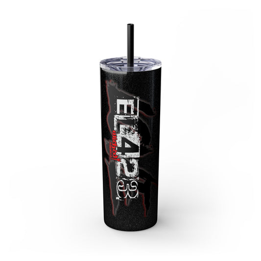 EL423 Wicked Love Red/White / Skinny Tumbler with Straw, 20oz