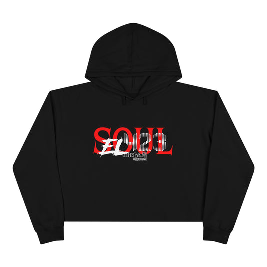EL 423 Soul/ Red/White Crop Hoodie
