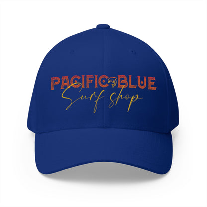 Pacific Blue Surf Shop Sunset Logo Fitted hat  (Embroidery)
