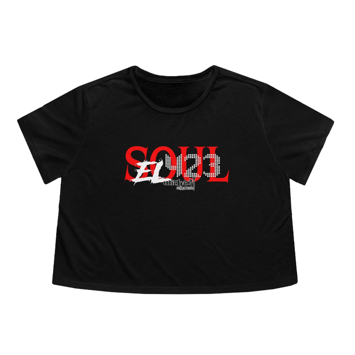 EL 423 Soul / Red/ White Flowy Cropped Tee