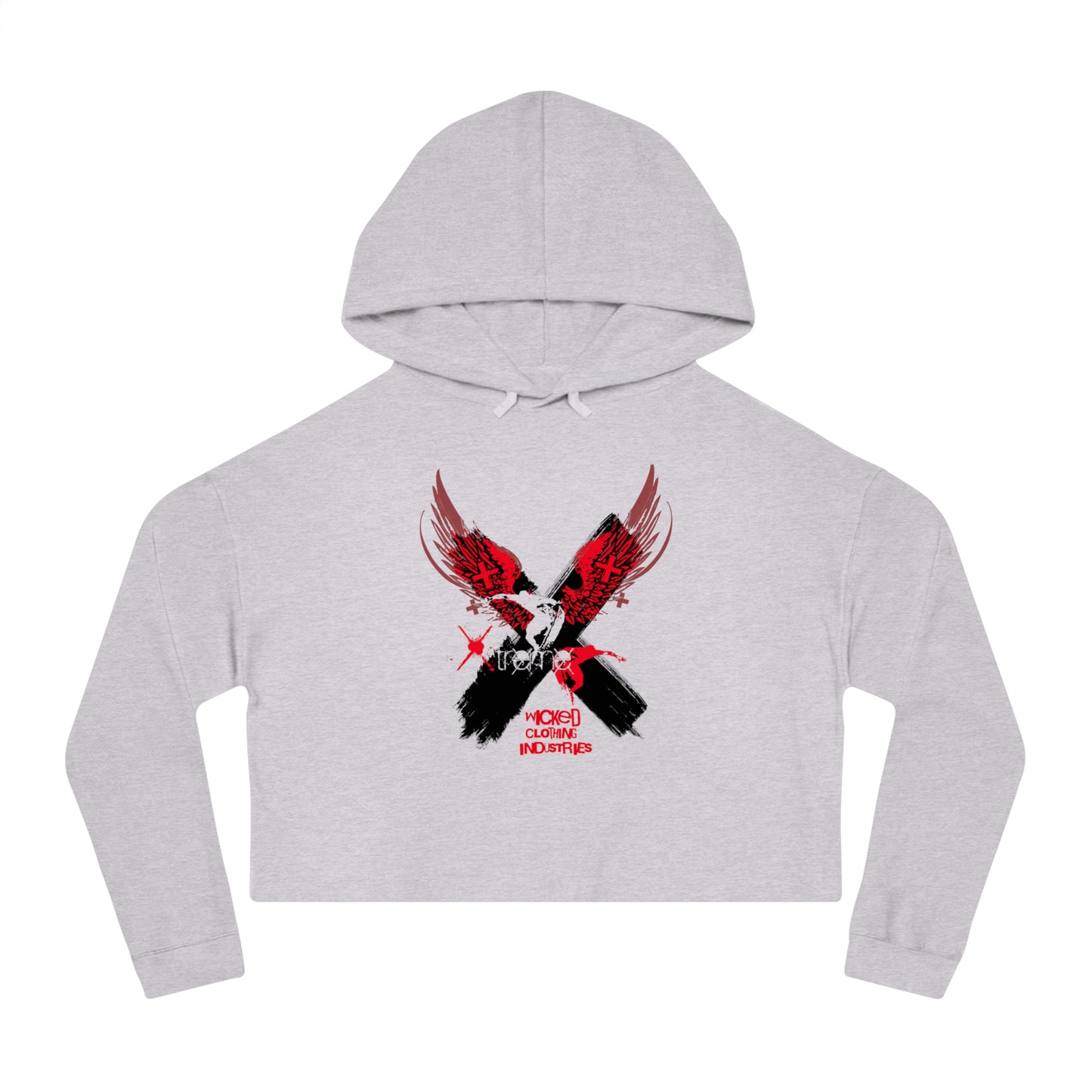 Extreme 2 Red / Cropped Hoodie