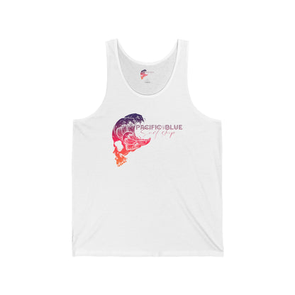 Skull Wave / Violet Rush/ Pacific Blue Surf Shop /WCI/  Tank Top