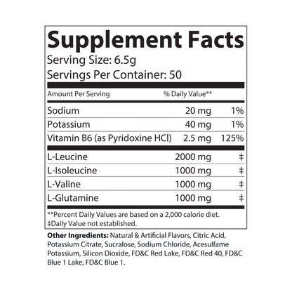 IRON PULSE/ WCI/ BCAA Supplement, Grape (325g, 11.46oz, 50 servings)
