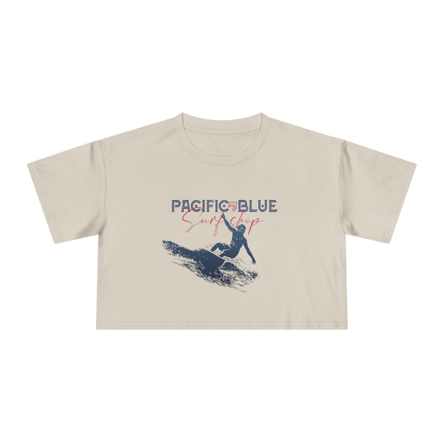 Ocean Breeze/ Pacific Blue Surf Shop/ Women's Crop Tee