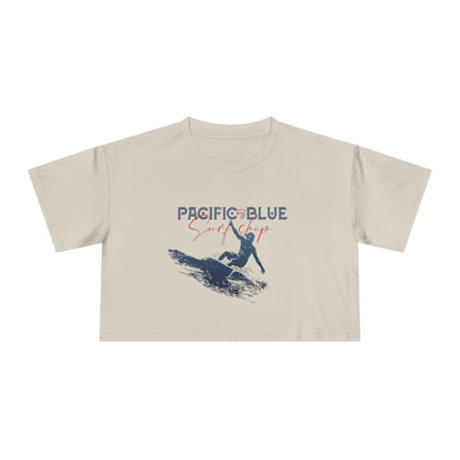 Ocean Breeze/ Pacific Blue Surf Shop/ Women's Crop Tee