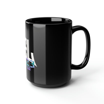 EL423 Bold Purple Teal /Black Mug, 15oz