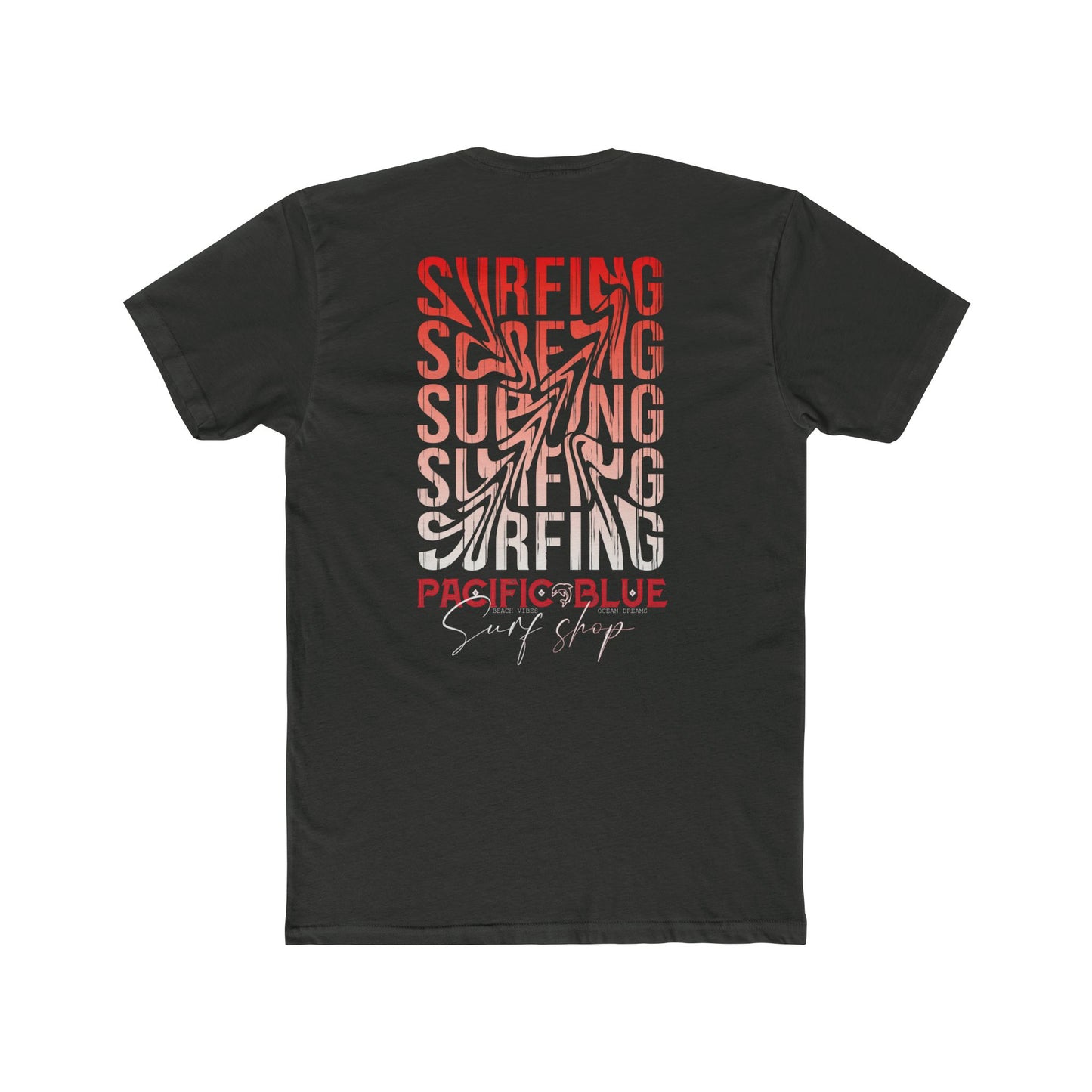 Pacific Blue Surf Shop 3 with Surfing 3 On Back / Surfing on Back  / WCI Tee