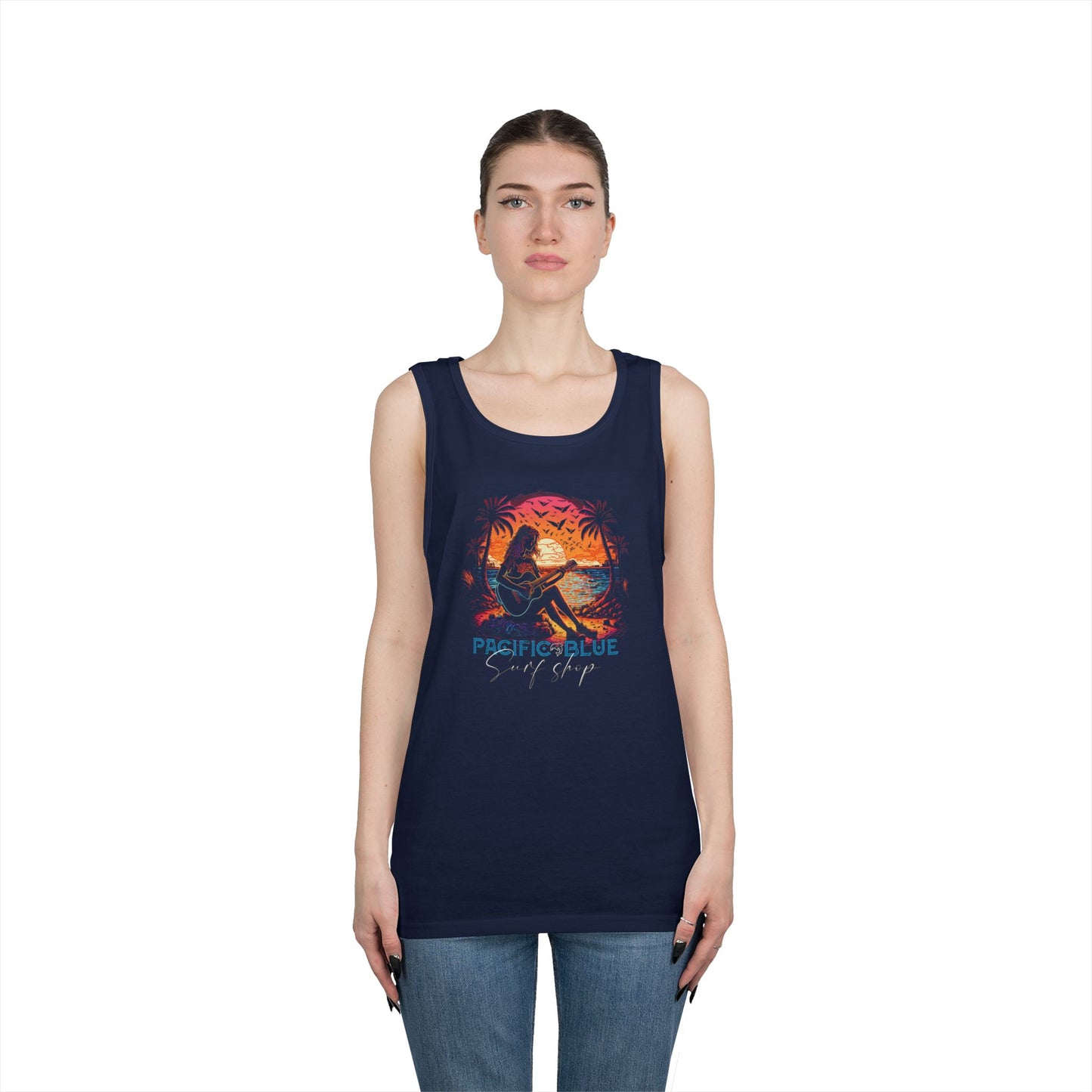 Guitar Girl /Pacific Blue Surf Shop   / WCI Tank Top