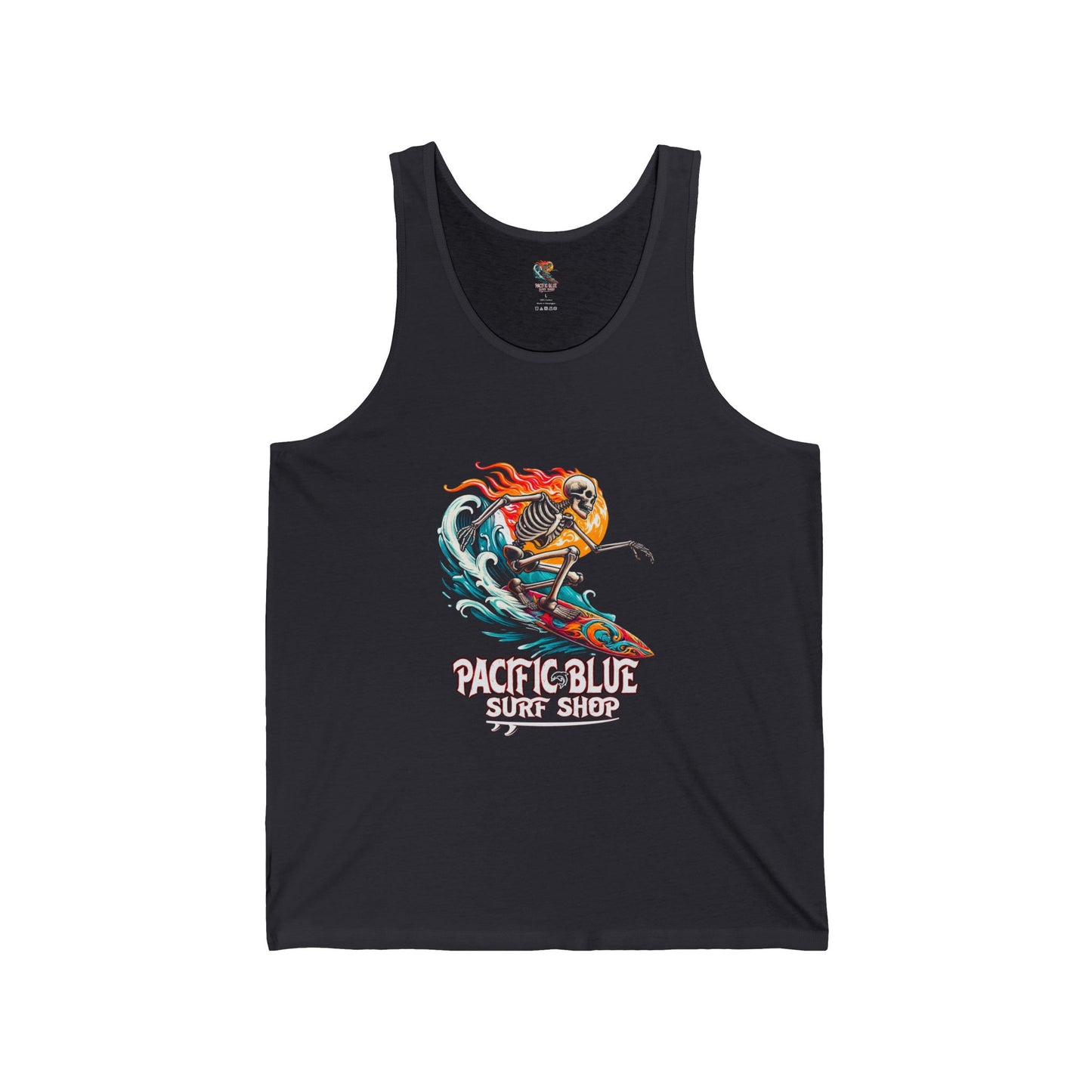 Flaming Shredder // Pacific Blue Surf Tank