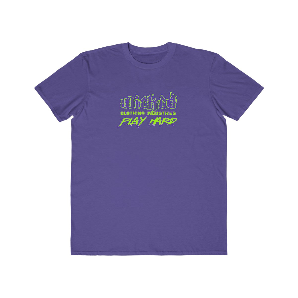 Play Hard/Neon Green, Purple/ Tee Shirt