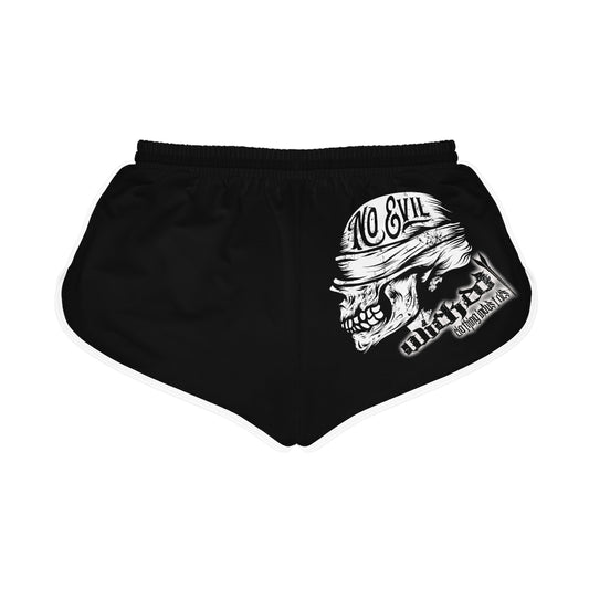 See No Evil/ Relaxed fit Shorts/ Black Backside/White